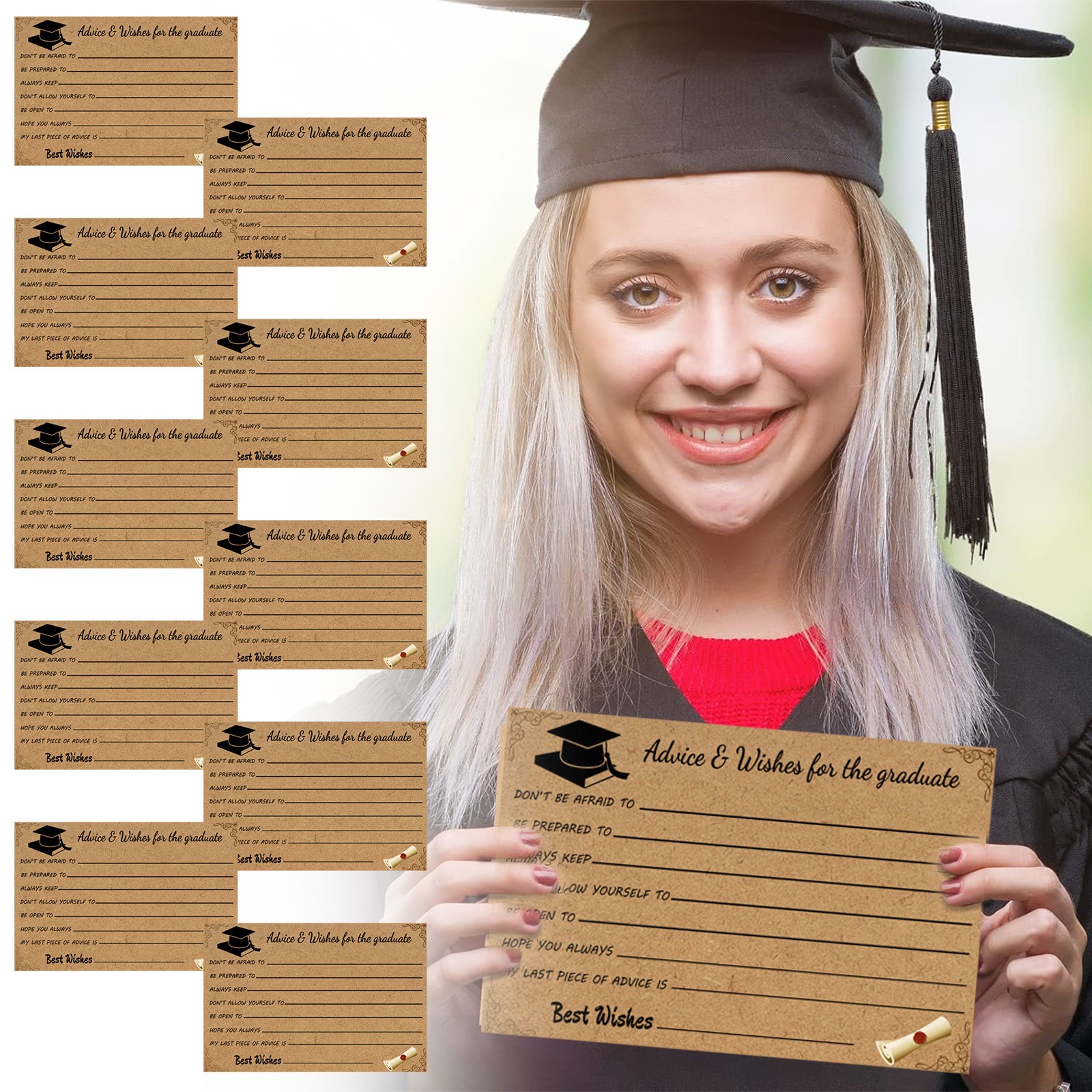 Clearance Sale!Graduation Decorations 2025,Graduation Invitation Cards with Mortarboard Design 20 Pack Folded Stationery for Commencement \u0026 Clof 2025 Events (Black/Gold Theme),Graduation Gifts